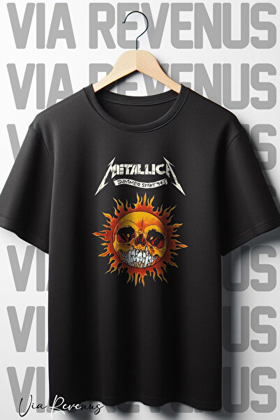 Vordevia Μπλουζάκι με στάμπα Metallica Μαύρο Oversize - Crew Neck