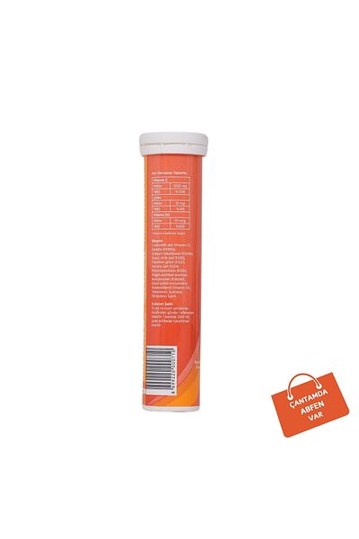 Abfen Farma Terapex Sambucus Effervescent - 20 Tablets Containing Vitamin C, Zinc and Vitamin D3