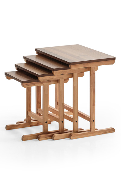 LERA HOMES Zigon Sehpa, Ahşap Sehpa, Doğal Sehpa, Dörtlü Sehpa, Coffee Table