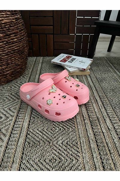 Behtah Kundura Kross Model - Stylish Stone Detailed, Soft Thick Sole Casual Slippers, for Beach, Pool and Garden