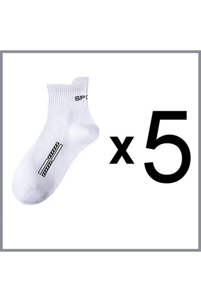 çorapmanya 5 Çift Erkek Yüksek Kalite Pamuk Spor Çorap
