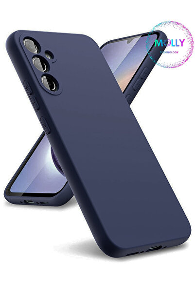 Molly Samsung Galaxy A05s İçin Gece Mavisi Liquid İçi Kadife Silikon Kılıf