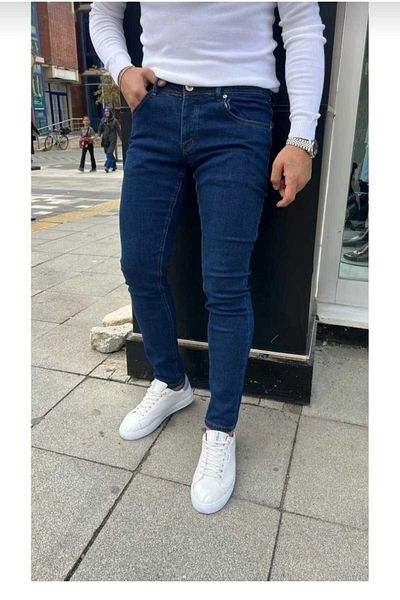 KING SEZAR Ανδρικό τζιν ίσιο μπλε ίσιο τζιν Lycra
