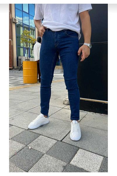 KING SEZAR Ανδρικό τζιν ίσιο μπλε ίσιο τζιν Lycra