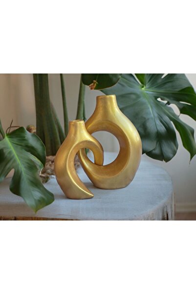 Esras desings Sarmaşık Sevgili Vazo Gold