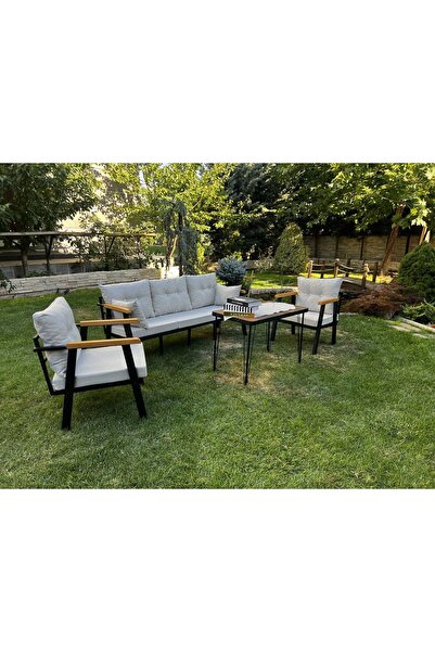 Kırlenta Erciyes 3 1 1 Masa Krem Bahçe Takımı Bahçe Mobilyası