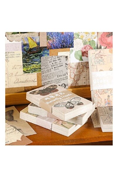 SF SCRAPBOOK KIRTASİYE Vintage 60 Sayfa Mini Scrapbook, Scrapbooking Kitabı K...