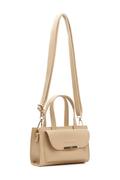 Adelina Bags Mini geantă de mână și de umăr pentru femei bej - cu husă