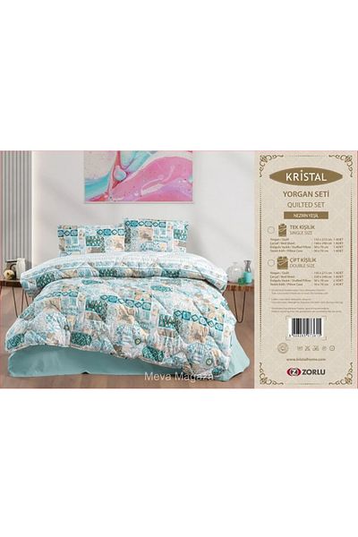 mevababy Double Terry Cotton Sleeping Quilt Set - Pillow and Dowry