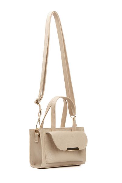 Adelina Bags Mini geantă de mână și de umăr pentru femei Mink - cu husă