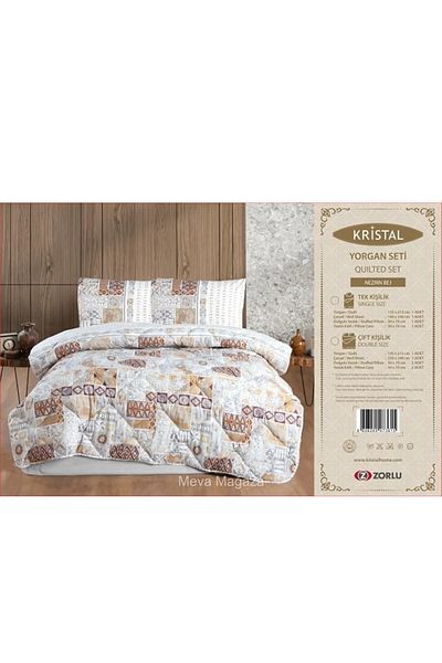 mevababy Terry Cotton Crown Crystal Double Sleeping Quilt Set - Stylish and Comfortable Quality Dowry