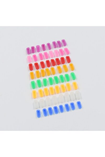 Led Sarı Neon LED şerit uç kapakları, 100 adet silikon plastik koruma seti