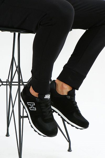 Hammer Jack Pantofi unisex din piele naturală negru alb - pantofi sport casual