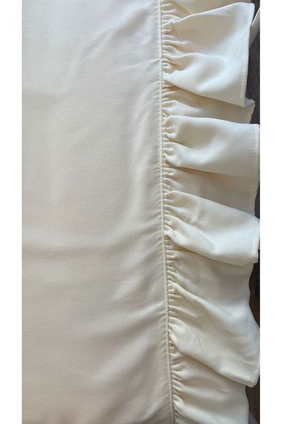 Decamor home Κάλυμμα κρεβατιού Vintege Ecru Frilly για Μονόκλινο