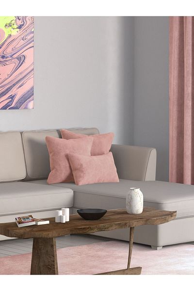Perle Home Daily Series Smoked Rose Color Throw Pillow Pillow Case