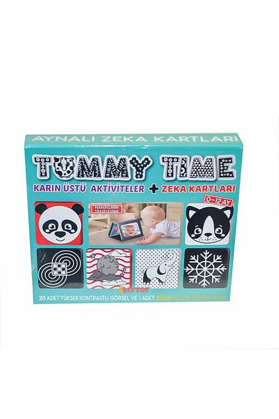 Diytoy Tummy Time Mirrored First Intelligence Cards & Safe Baby Mirror - Educational Cards