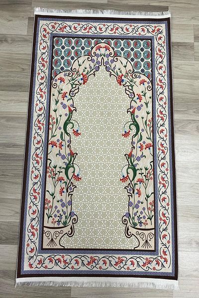 aymira home Decorative Digital Printed Black Non-Slip Base Prayer Rug Prayer Rack 75x120