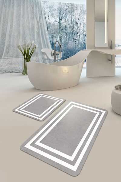 aymira home مجموعة مطبوعة رقمية مزخرفة مكونة من 2 طقم مرحاض بقاعدة غير قابلة ...