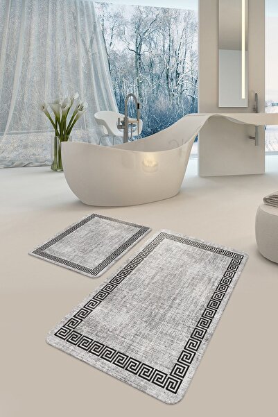 aymira home مجموعة مطبوعة رقمية مزخرفة مكونة من 2 طقم مرحاض بقاعدة غير قابلة ...