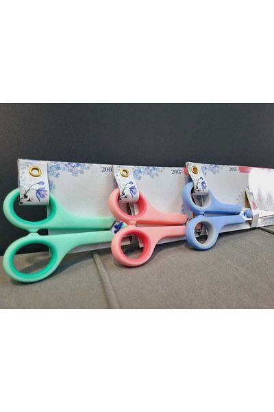 Lider MAGNESİA Set of 3 Colorful Steel Patterned Scissors - Stainless