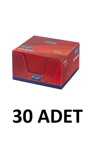 KRAF 30 Pieces of White Cube Note Paper 8X8 cm 115g