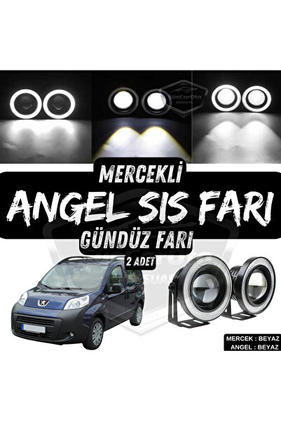 ŞüsCarOto Aksesuar Peugeot Bipper 2008-2022 Uyumlu Mercekli Angel Sis Farı Me...