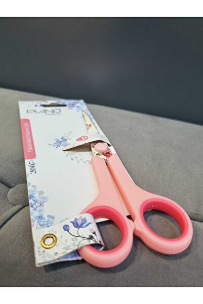 Lider MAGNESİA Pink Steel Patterned Scissors - Stainless, 6.5