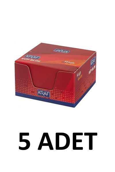 KRAF 5 Pieces White Cube Note Paper 8X8 cm 115g