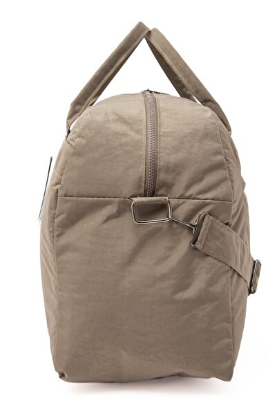 DİNGABAGS KAFF Krinkıl Kumaş Büyük Boy Kahve Omuz Uzun Askılı & El Askılı Unisex Spor &Fitness&Seyahat Çantası