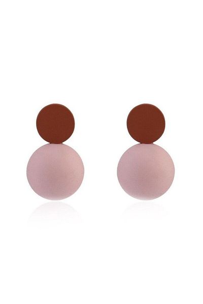 So Much Accesories أقراط مزدوجة ذات ألوان ناعمة بتصميم خاص للنساء من So-much