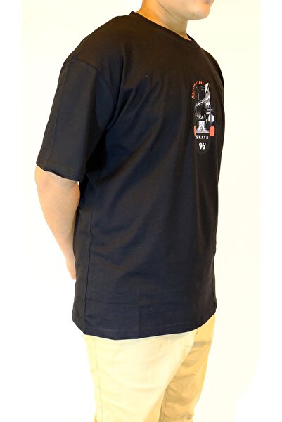 Cazador Ανδρικό μπλουζάκι με εμπριμέ φαρδιά εφαρμογή Cdr 4186 - Crew Neck