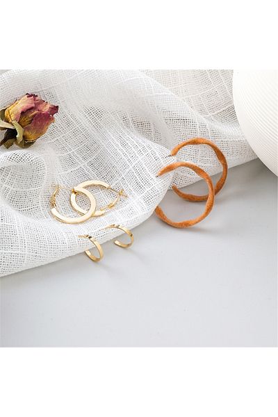So Much Accesories So-much Women's 3-Piece Hoop Earring Set-1