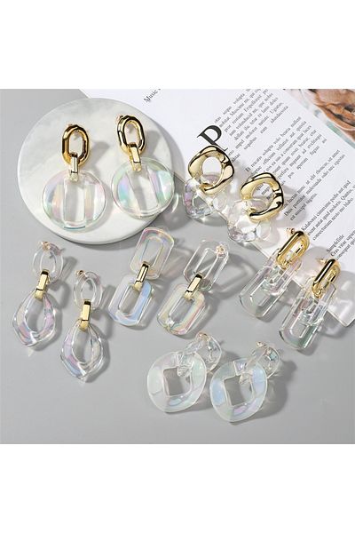 So Much Accesories So-much Style Transparent Chain Earrings-8