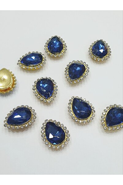 CRYSTALSHOP Kameni rubovi, tamnoplava kap - 18*24mm (25 kom)