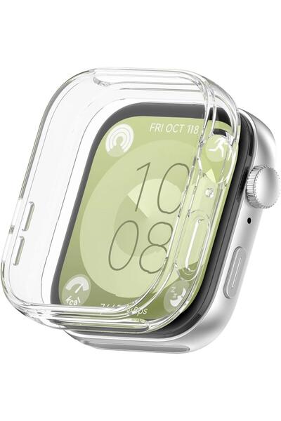 UnDePlus Huawei Watch Fit 3 Silicone Bright Color Screen Protector Case Prote...