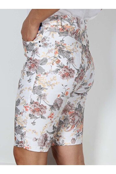 Bodrummix Çiçek Baskılı Strech Bonita Şort