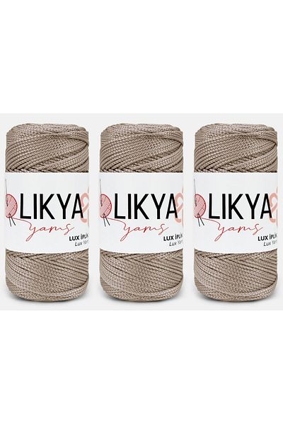 Eloy Likya Polyester Lux Macrame Yarn No:3 100 gr 3 Τεμάχια Χρώμα :lk040 Mink