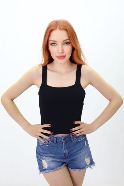 Get Crazy Πλεκτό Αθλητής με τετράγωνο γιακά