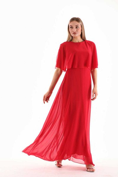CİXAPLE Chiffon Blero Dress - Straight Cut