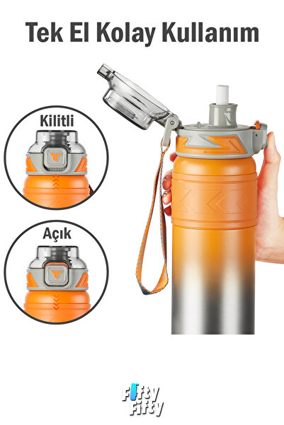 Vagonlife TKK 900 ML Comfortable Thermos with Straw for Dual Use -12/24 Hot-Cold-Insulation -TKK2025900ML