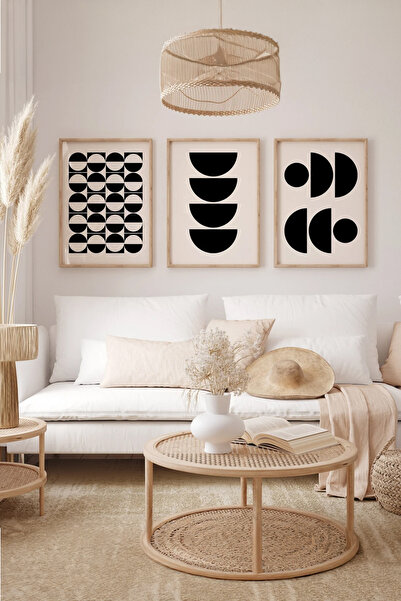 Artavessa 3 Piece 3D Poster Painting Set with Real Wood Frame