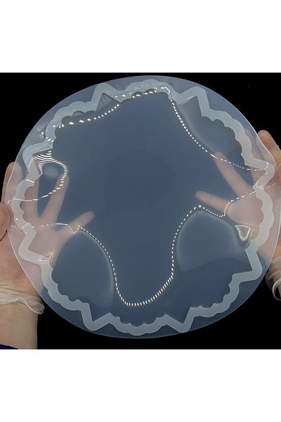 epoksikalipmarketi Epoxy Silicone Mold / Decorative Round Tray Mold