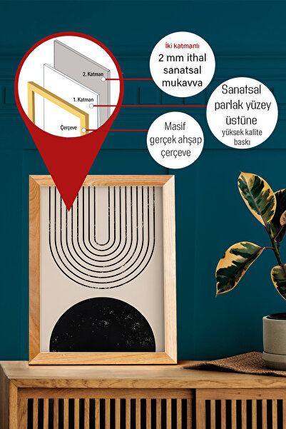Artavessa Gerçek Ahşap Çerçeveli 3 Parça 3D Poster Tablo Seti