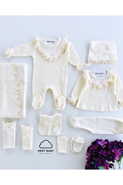 Mert Baby طقم خروج من المستشفى العضوي مكون من 10 قطع من سويفي، مصنوع من القطن...