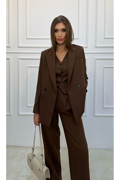 ossons Kabát mellény Palazzo Trousers 3 részes öltöny