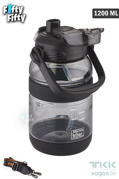 Vagonlife TKK 1200 ML - Single Lid, Dual Use, Comfortable Drinking with Straw - Tritan Water Bottle-FFTKK1026-1200ML