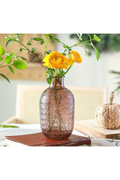 Binbirdemet İskandinav Vintage Vazo Amber