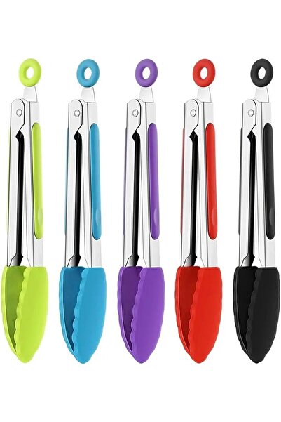 Ekostem Silicone Tip Metal Frying Tongs - Locking System