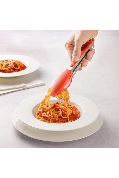 Ekostem Silicone Tip Metal Frying Tongs - Locking System