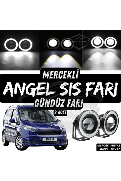 ŞüsCarOto Aksesuar Ford Courier 2014-2023 Uyumlu Mercekli Angel Sis Farı Meta...